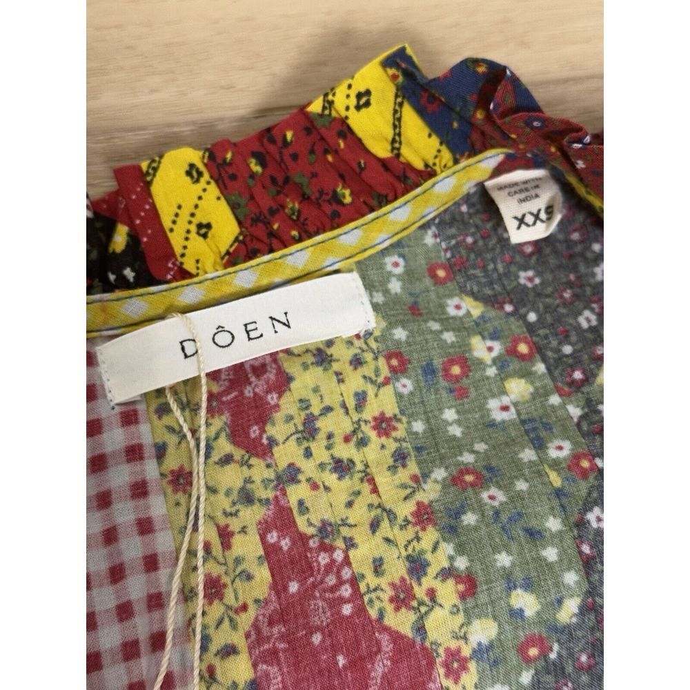 Doen Nicolette Dress | Countryside Patchwork Print | Sz. XXS - Picture 7 of 15